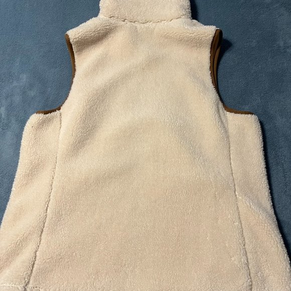 Chaps Faux Shearling Zip Front Vest - Picture 2 of 3